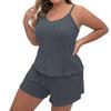 Women's Casual Solid Color Camisole Shorts Pajama Set