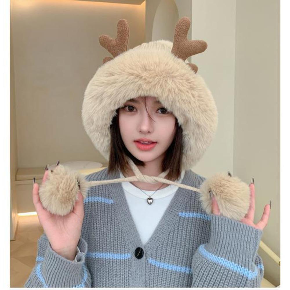 

Вязаная шапка из акриловых волокон, плюшевые шапки с помпонами, модные милые шапочки