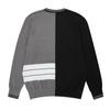 MARTINE GOLF Half&Half Color Block Knit Sweater_Grey (Men)