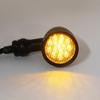 2Pcs Motorcycle Turn Signal Lamp Brake Light Vintage Grille Modification AccessoryBlack