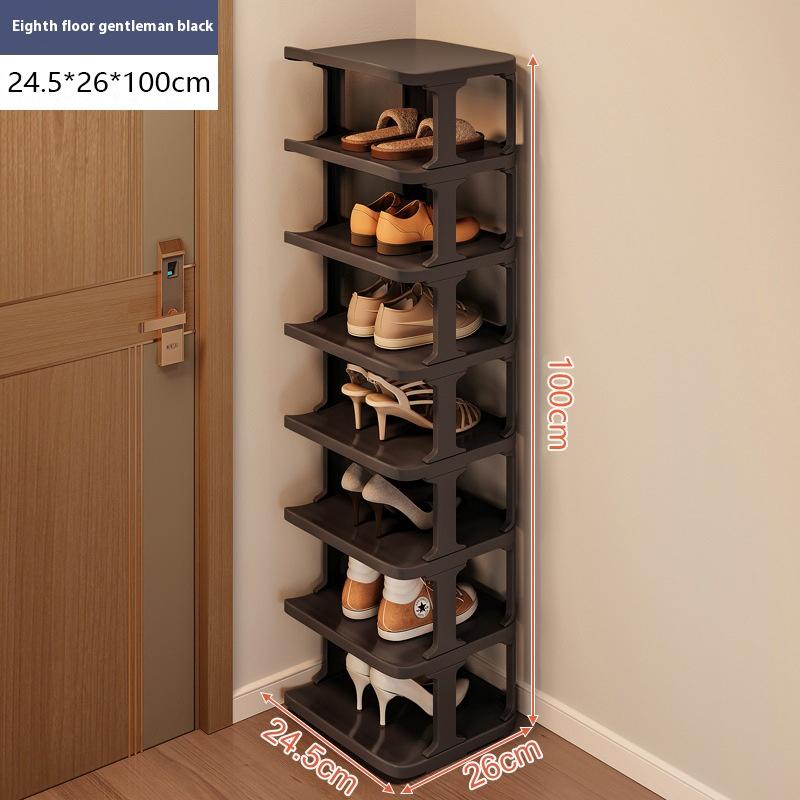 A Multi-layer Plastic Shoe Rack with Large Storage Capacity, Designed for Use In Homes and Dormitories