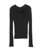 HARDCORE HAPPINESS Hch See-Through Hoodie Knit_Black