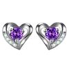 Love At First Sight Heart Zirconia Necklace & Earring Set - Versatile Heart Pendant Clavicle Chain