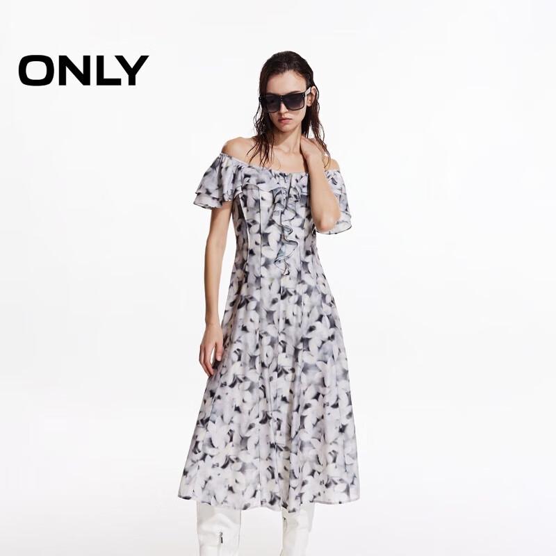 ONLY Ruffled Off-Shoulder A-Line Midi Dress