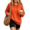 Damen Hoodie mit langen Ärmeln und Fronttasche, lässiger Pullover