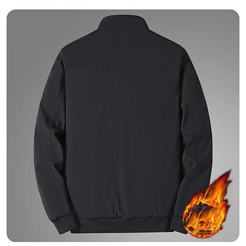 Waterproof Warm Business Solid Winter Men Casual Hick Stand Collar Jacket Plus Size