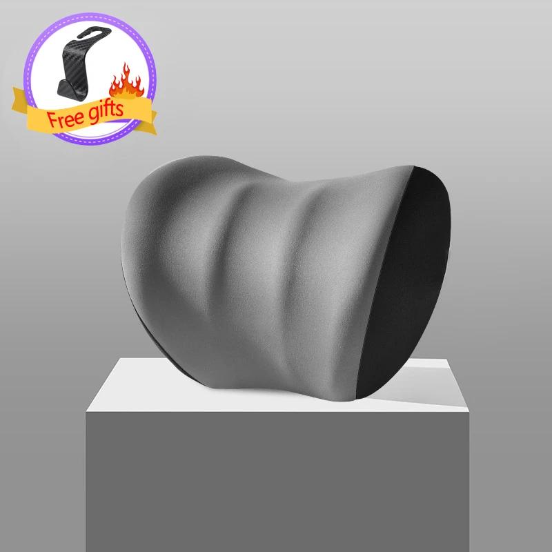 Memory Foam Car Lumbar Support Pillow Auto Neck Pillow Waist Support Removable Washable Universal Car Seat Pillow Headrest