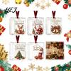 Money Gift Holder for Kids 3 Pcs Christmas Cash Ornament, Acrylic Cash, Clear Santa Snowman Ornaments Xmas Tree Hanging Decoration, Holiday