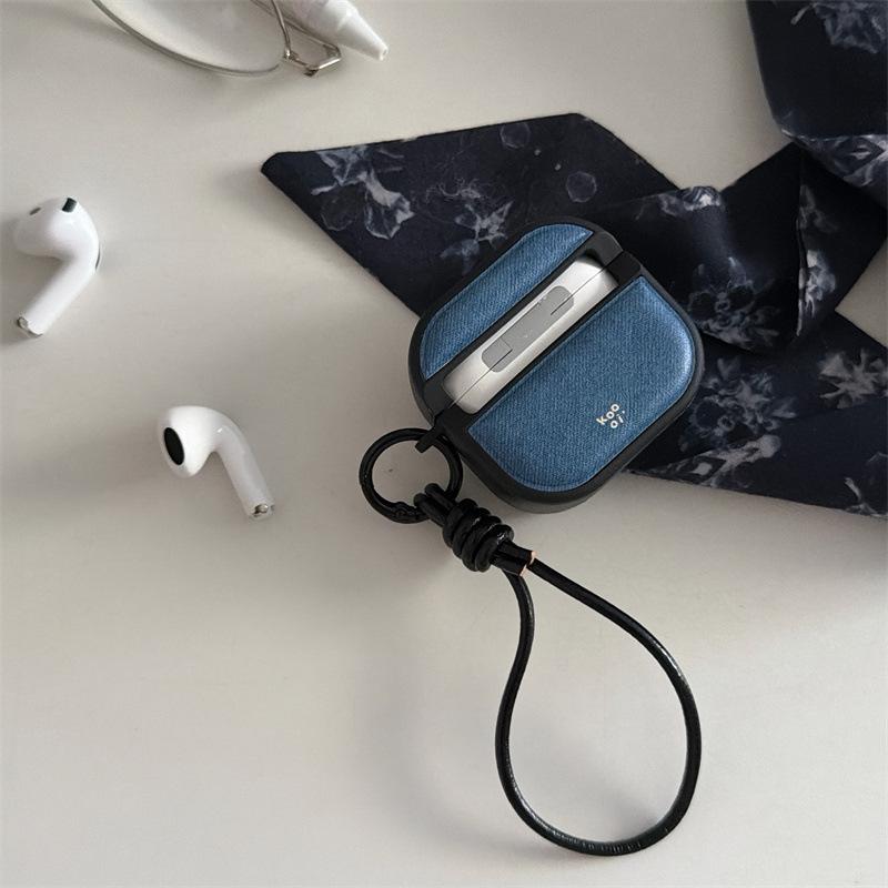 Ins Korean blue denim English for AirPods 1 protective case for AirPods Pro1 earphones
