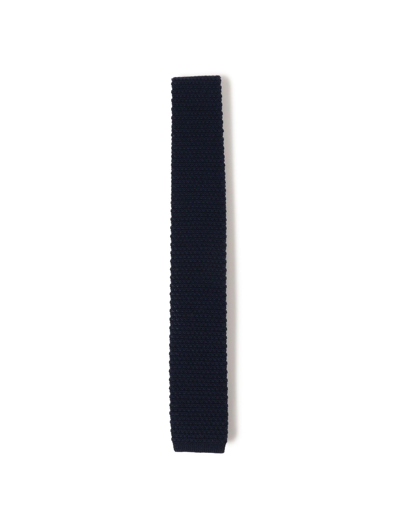 

[BEAMS PLUS] Wool Knit Tie Solid Men s NAVY FREE 38440160107