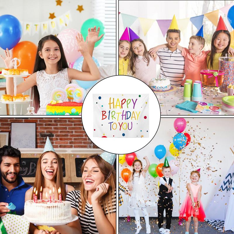 Birthday Letter Backdrop Cloth Banner Backdrop For Joyous Celebrations Exquisite Smooth Birthday Party Photo Background Colorful