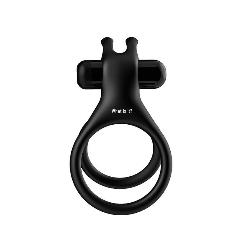 USK-C09 Vibrating Rabbit Head Silicone Double Ring for Couples