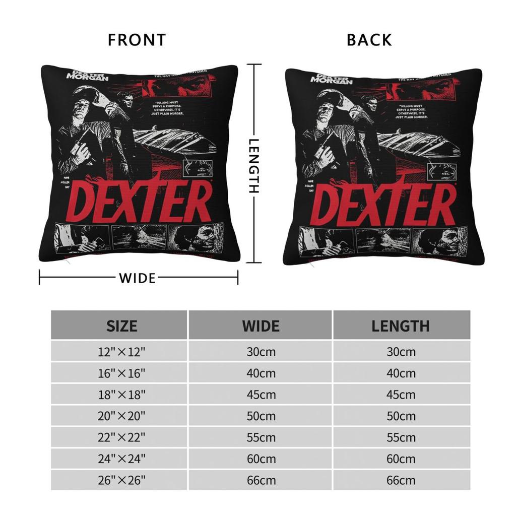 Dexter Morgan Printed Pillowcases Cushion Cover Pillow Covers Y2K Bedroom Decoration Zippered Multiple Sizes