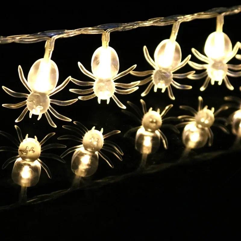 LED Halloween Light String Spider Style Battery Power Festival Party Lighting Decoration Halloween Atmosphere LED String Lights