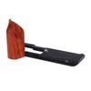 L Bracket Fit for   V1 Cameras Aluminum Quick Release Plate L Shape Handgrip with Wood Grip 1Celsius4 Inch Threaded Hole Support for Arca Trip