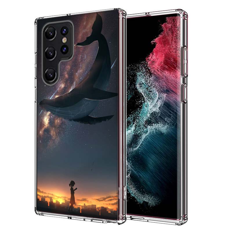 

Whale Sea Giant Capa Phone Case For Samsung S26 Ultra S25 Edge Galaxy S23 S21 S20 S24 FE S22 S10 Plus Cover Clear TPU Shell Coqu Samsung S10