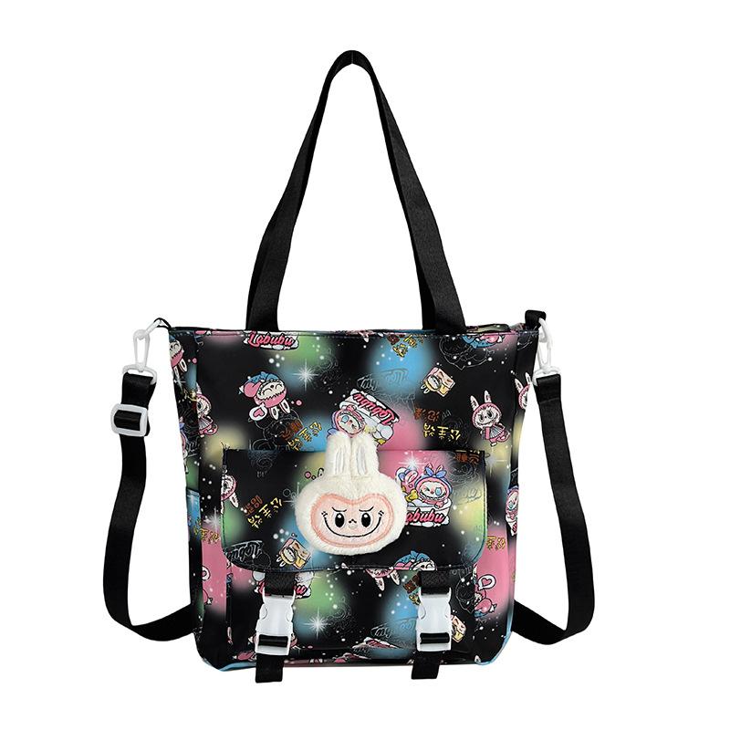 New cartoon Labubu shoulder bag cute beautiful girl handbag high value pendant bag CLE