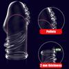 Extension Reusable Condom Penis Sleeve Male Enlargement Time Delay Clit Massager Cover Crystal Clear Adult Sex Toy