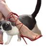 Summer New Thin Heel Red Cross Strap Sandals Women Open Toe After Empty Word with Bed Sexy High Heels