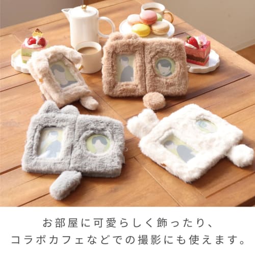 Toyo Case Oshiire HUG Cuddly Trading Card Holder W19 D1 H13cm WEB-OSHI-HT (Cat Gray)