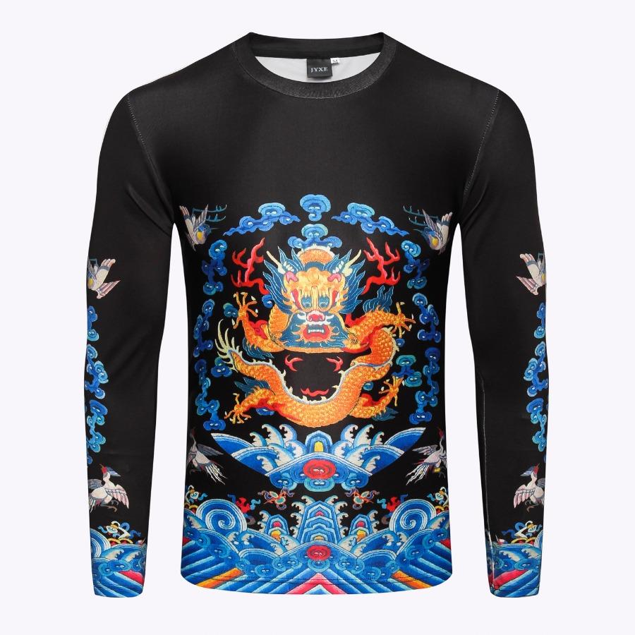 Черные футболки мужские осенние футболки мужские уличные футболки с 3D-принтом модные — фото 4