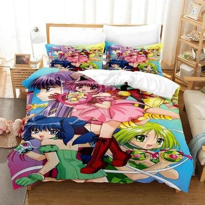 3D Tisk Kawaii Dívky Tokyo Mew Mew Ložní Souprava Jednolůžko Dvojlůžko Plná Queen King Size Ložní Souprava Dospělý Dítě Ložnice Sady Povlečení