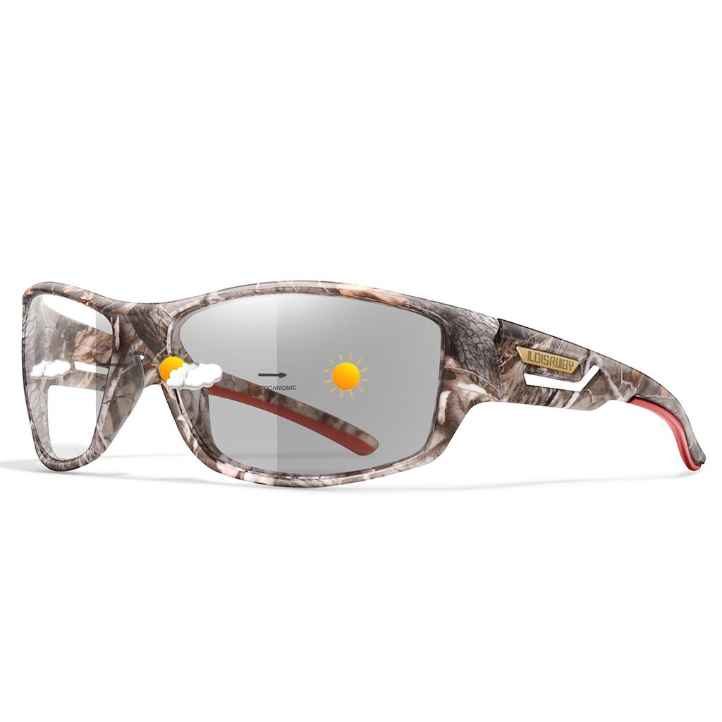 LOISRUBY Photochromic Cycling Sunglasses Men Women Outdoor Riding Travel Driving Camping Goggles Camouflage Eyeweare
