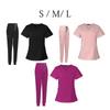 Female Scrub Set, V Neckline Machine Washable Beauty Parlour Comfortable with Multi Pockets Nurse
