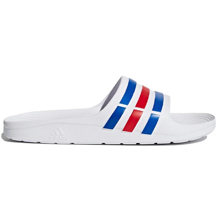 Adidas Duramo Slides White Blue Red U43664