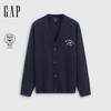 Men's Logo Embroidered V-Neck Knit Cardigan