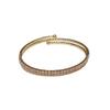 Geometric Zircon Circular Adjustable Bracelet With Cubic Zirconia For Fashionistas