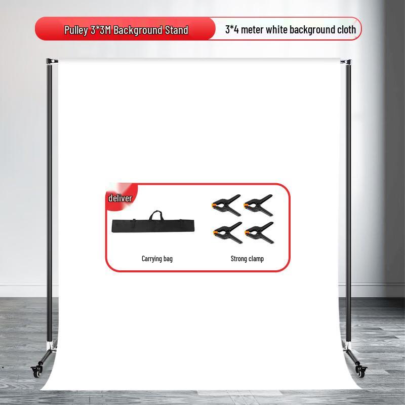 OLOEY Photography Background Stand with White Backdrop