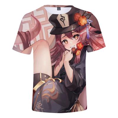 NEW Game Genshin Impact Hu Tao Printed Fashion Trendy 3D T Shirts for Boys/girls New  Casual Cool Short Sleeve Tee Shirts