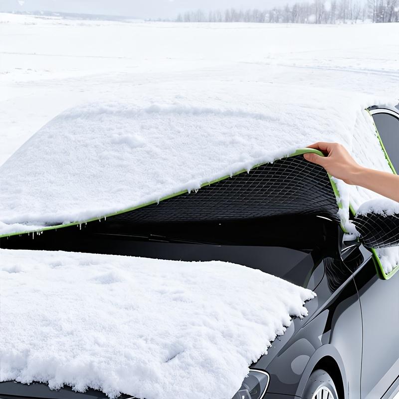 Magnetic Fixed Strap Car Windshield Snow Cover Heavy-Duty Oxford Fabric All-Weather Windshield Protector with UV Sun Shield