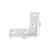 20pcs L Shape Brackets Flat Corner Brace Plates Metal Repair Stainless Steel Plates for Wood Fixing Connector Fixing Brackets