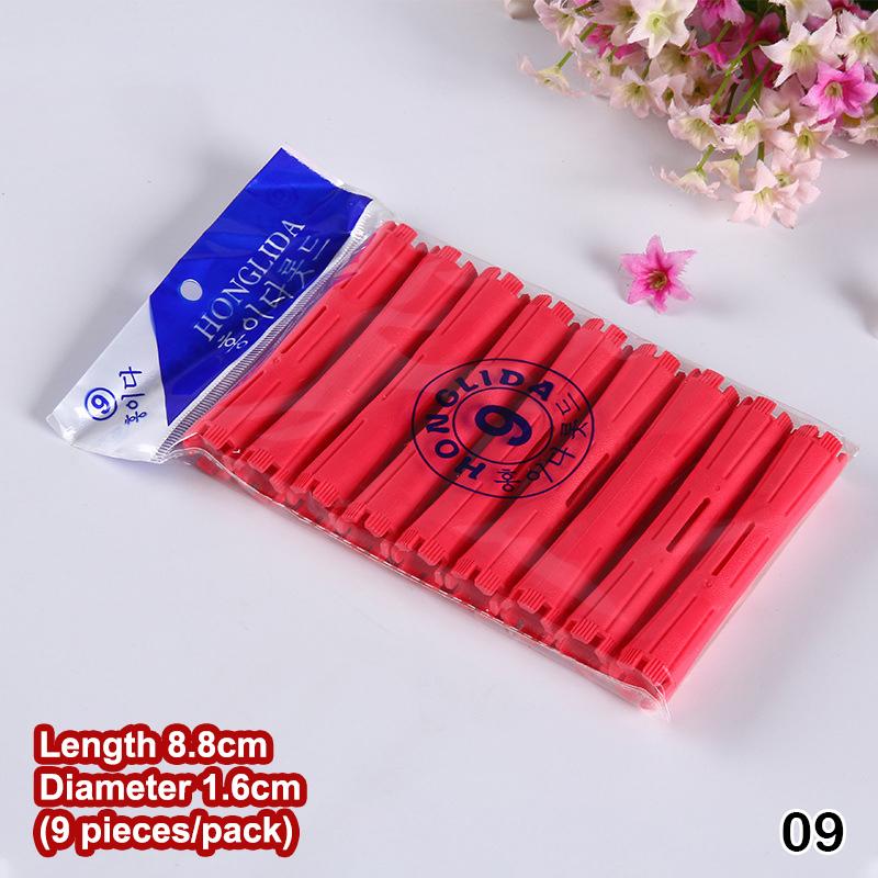 6/9Pcs Hair Perm Rods Cold Wave Perming Rods Heatless Non-Slip Hollow Design Hair Rollers Diy Curlers Barber Shop Hair Styling