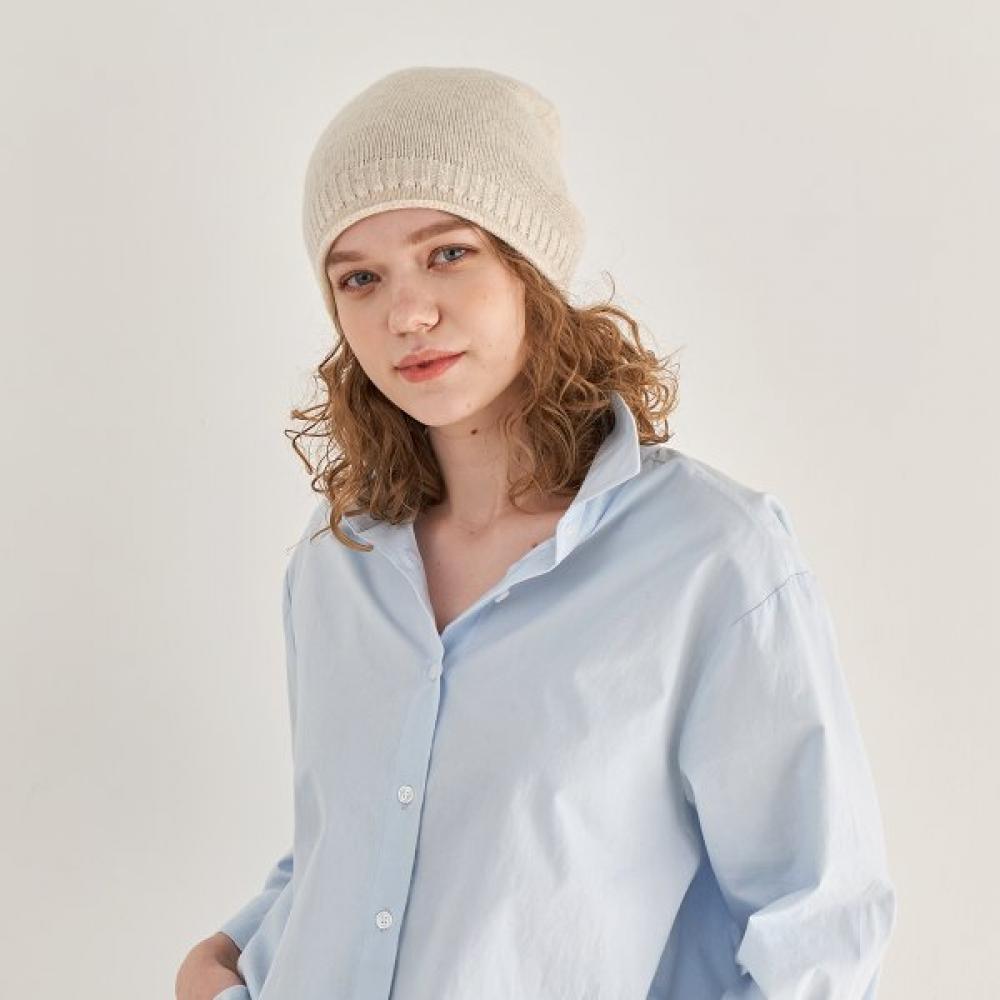 Dal Cashmere Slouch Knit Beanie Oatmeal 30 Single option