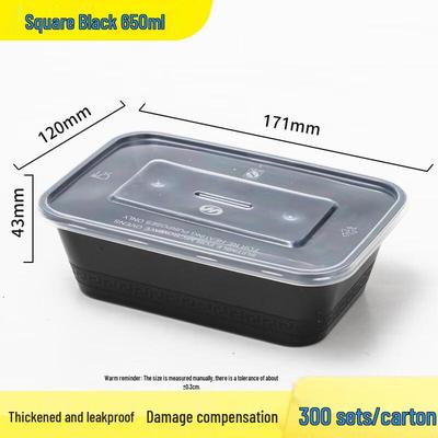 Disposable Plastic Food Container with Lid