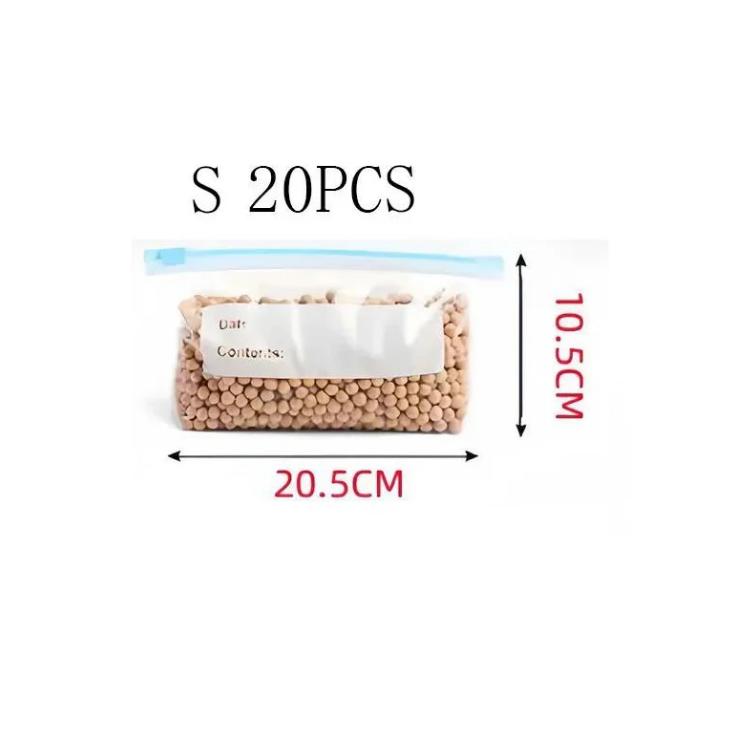 Multiple Sizes Food Dispenser Sealed Zipper Bag Food Environmental Protection Cling Film Bag Eco-friendly Reusable Transparent and Visible