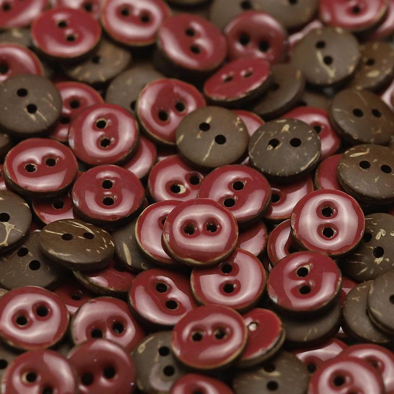 5Pcs Pure Natural Coconut Shell Buttons Pig Nose Shaped Diy Ledger Pendant Buttons Sweater Shirt Decorative Buttons