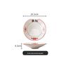 Set di Piatto Rotondo Rosso Ceramica Retrò Doppia Felicità - Piatto Basso, Piatto Piatto, Piatto per Hot Pot, Piatto per Carne, Piatto per Salsa e Piatto per Pesce per Tavola da Ristorante.