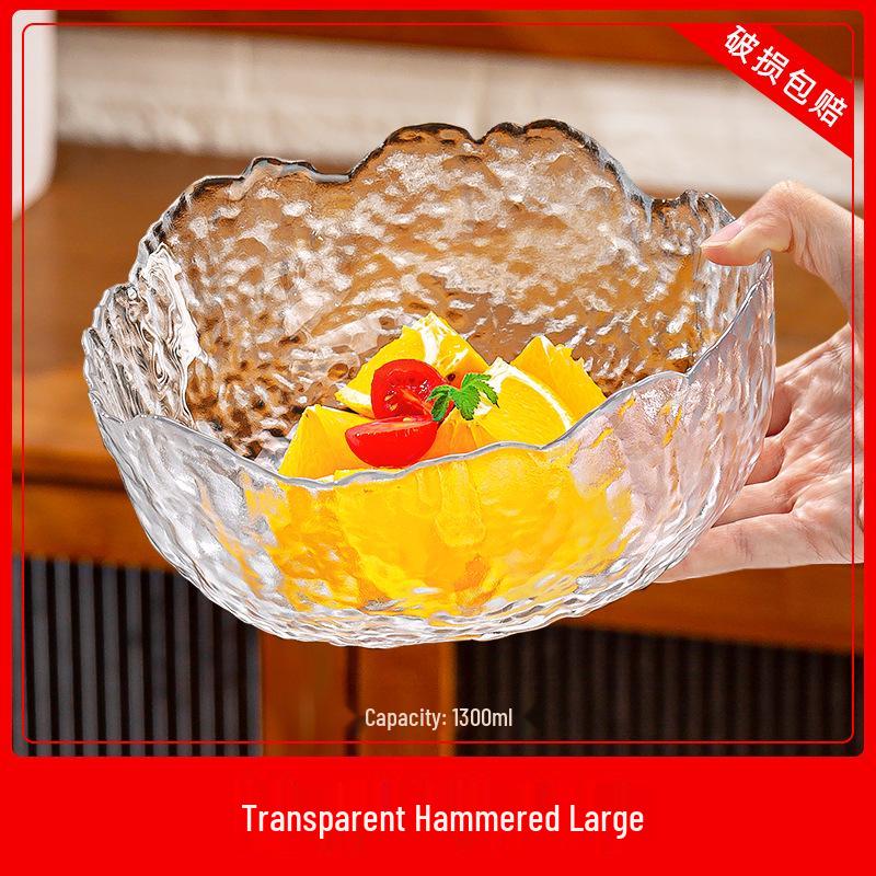 2024 Luxury Glass Fruit Plate for Living Room Coffee Table - Ideal for Snacks and Dried Fruits