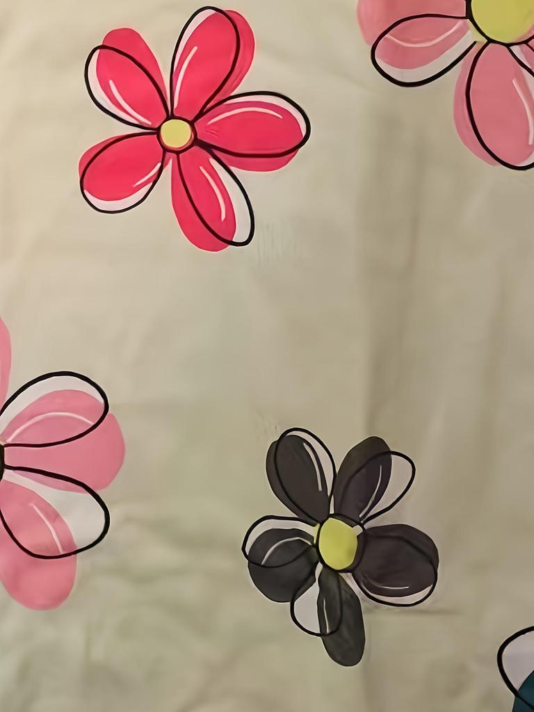 Übergröße Waldblumen Lockerer Schnitt Unregelmäßiger Saum T-Shirt