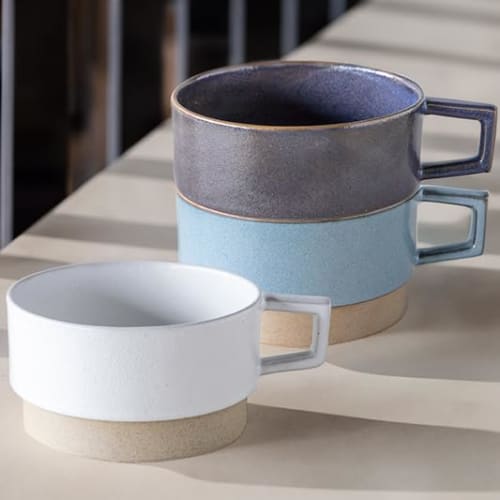 TAMAKI Stack TSUNAGU Soup Mug, Blue, 11.8 x 15 x 6.5cm (H), Ceramic, 470ml, T-963012