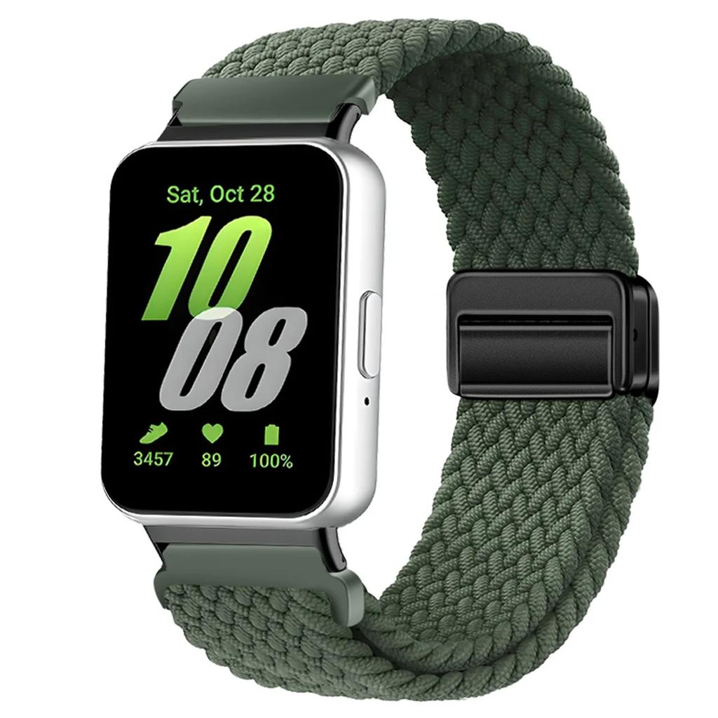 Magnetic Sport for Samsung Galaxy Fit 3 Watch Braided Strap Watchband for Samsung Galaxy Fit 3 Band Accessories Replacement