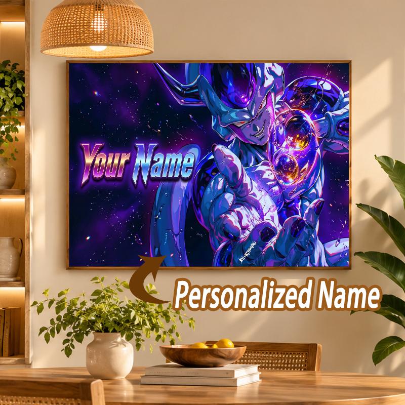 Frieza Custom Name Diamond Painting Personalized 5D Full Drill DIY Diamond Art Home Decor