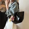 Fashion Portable Large-capacity Tote Bag Women's New Versatile Solid Color Shoulder Bag