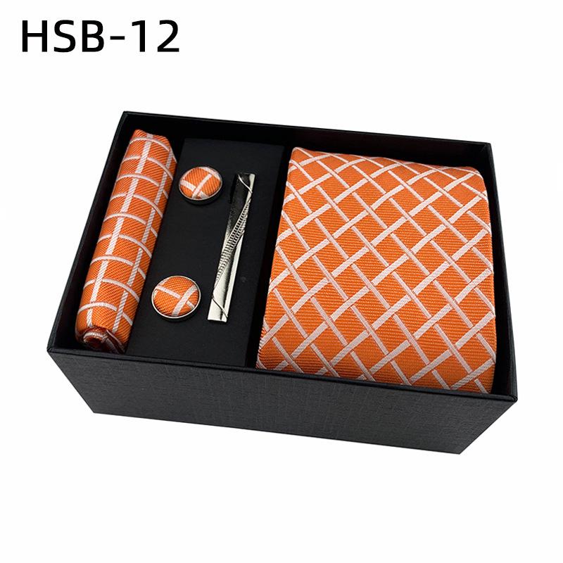 Men's Black Business Tie Gift Set: Striped & Plain Ties, Pocket Square, Tie Clip