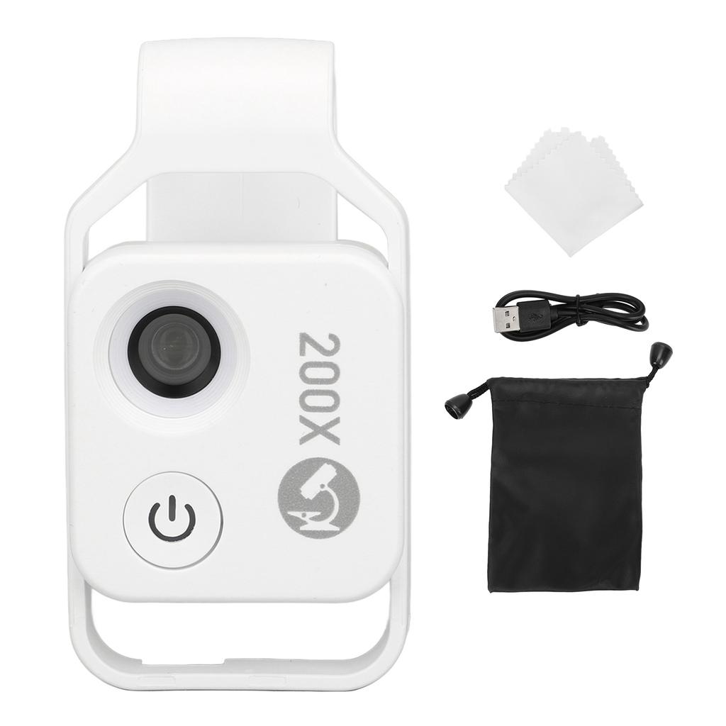 200X Phone   ket Microscope Clip Design Phone Microscope with LED Light CPL for Jadestone Metal