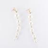 B368 Elegant Long Pearl Earrings - European, American, and Korean Inspired Fashionable Accessories